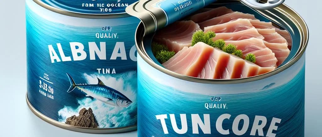 various albacore tuna products with different packaging