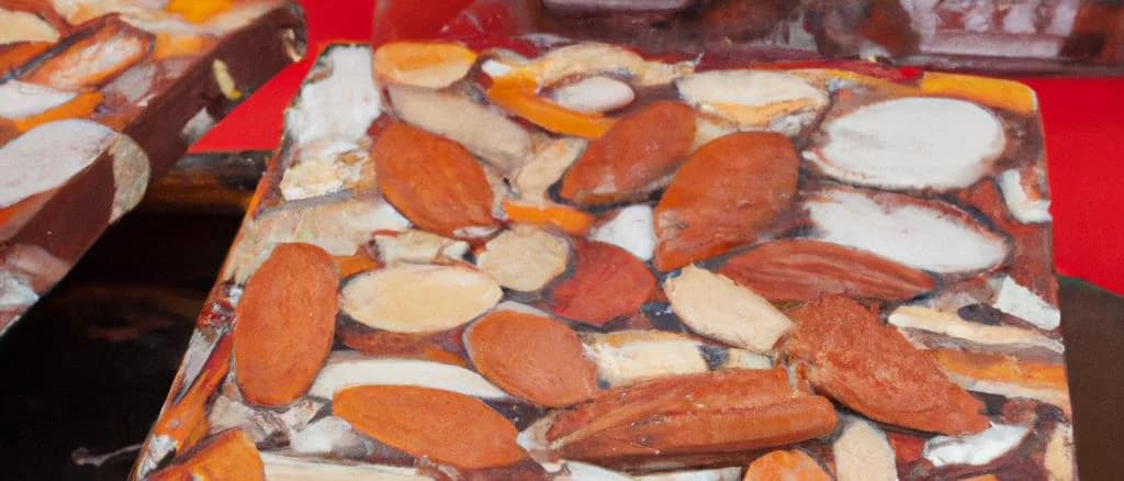 Almond Turrón assortments with traditional and modern packaging