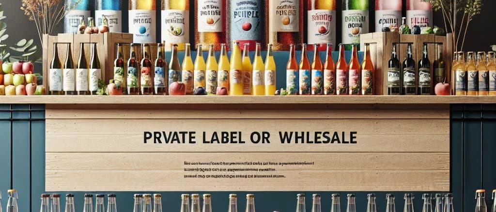 Varieties of apple drink bottles with vibrant backgrounds