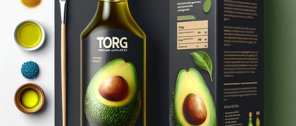 various avocado oil bottles and packaging options on a wooden table