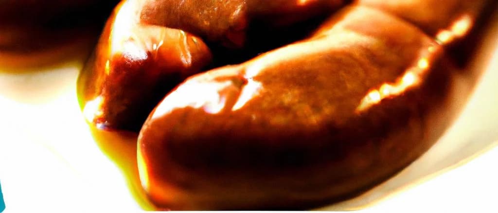 beef kidney in various packaging on wooden background
