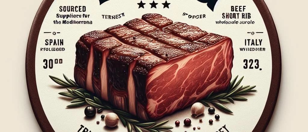 beef short ribs on cutting board with packaging variations