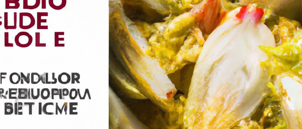 Fresh Belgian endives with varied packaging in an agricultural setting