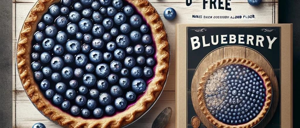 Freshly Baked Blueberry Pies with Various Packaging Options