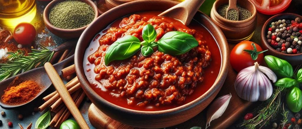 Variety of Bolognese Sauces in glass jars and cans on white background