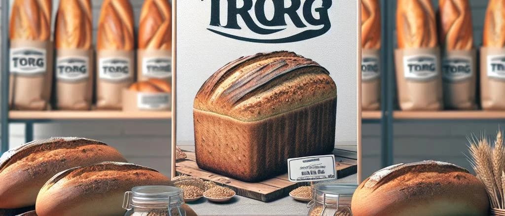 Various types of bran bread loaves on a wooden background with natural light