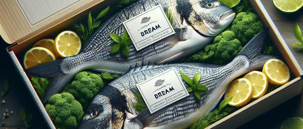 Various Bream Fish Products Showcasing Different Packaging Options