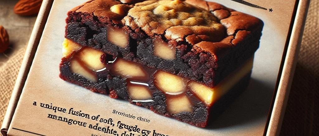 brookies variations on a wooden table with packaging