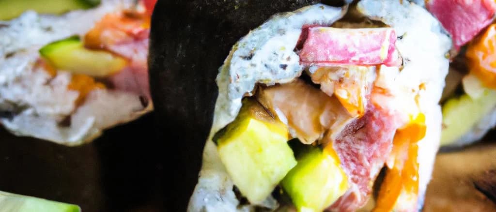 California maki variations with vibrant sushi rolls on white plates