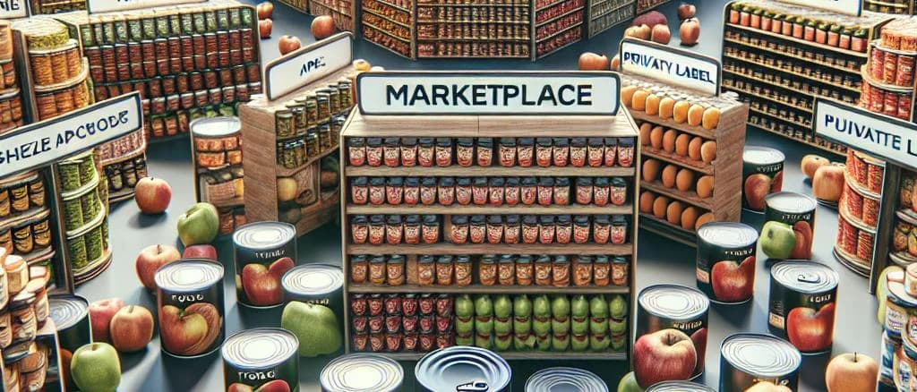 variety of canned apple products with diverse packaging