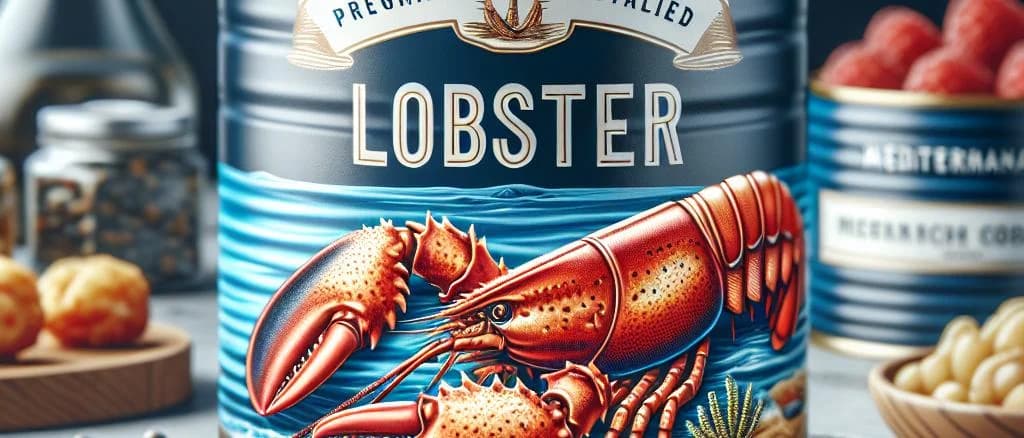Varieties of canned lobster with different packaging options