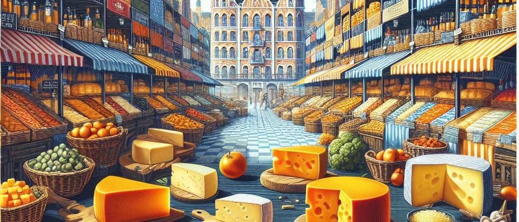 Cheddar cheese blocks with varying packaging