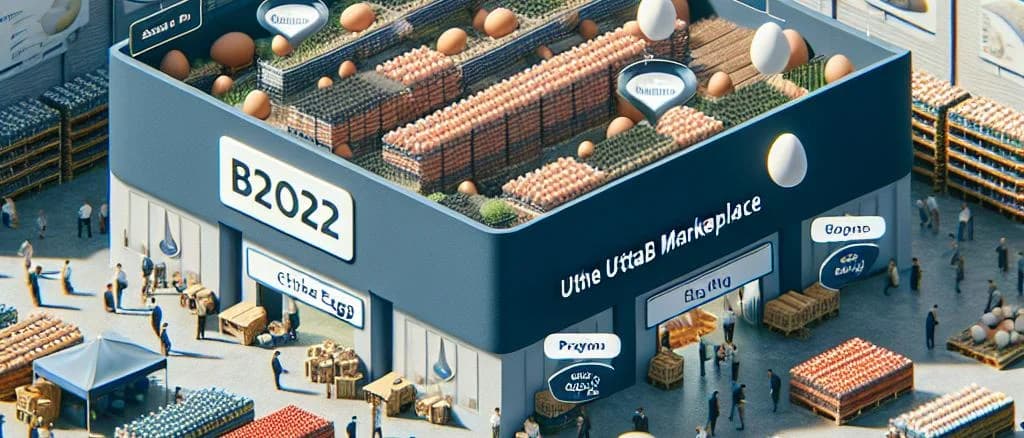 Assorted chicken eggs in various packaging on a wooden background