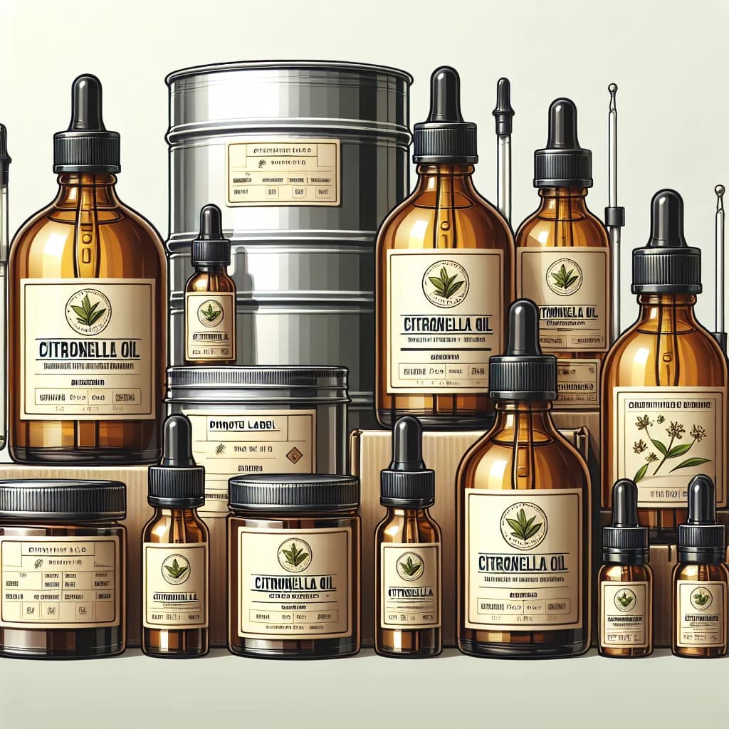 citronella-oil-bottles-bulk-packaging-on-clean-background