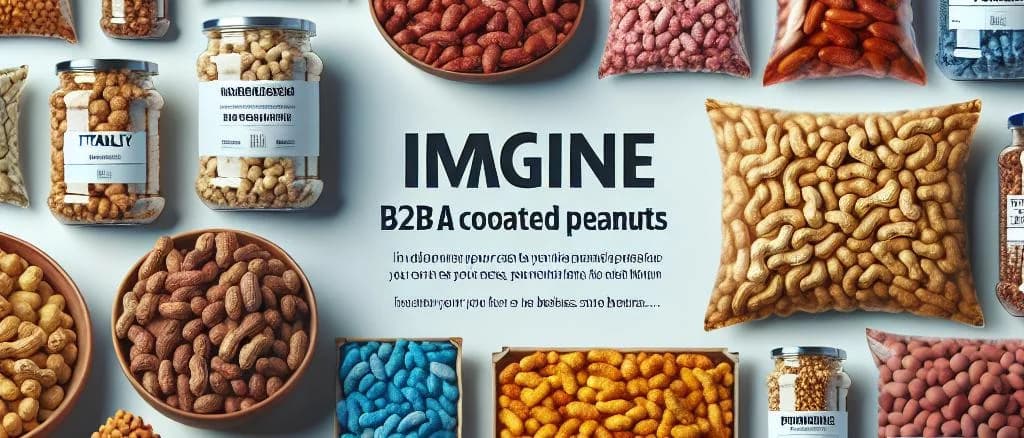 assorted coated peanuts in various packaging, showcasing flavor options