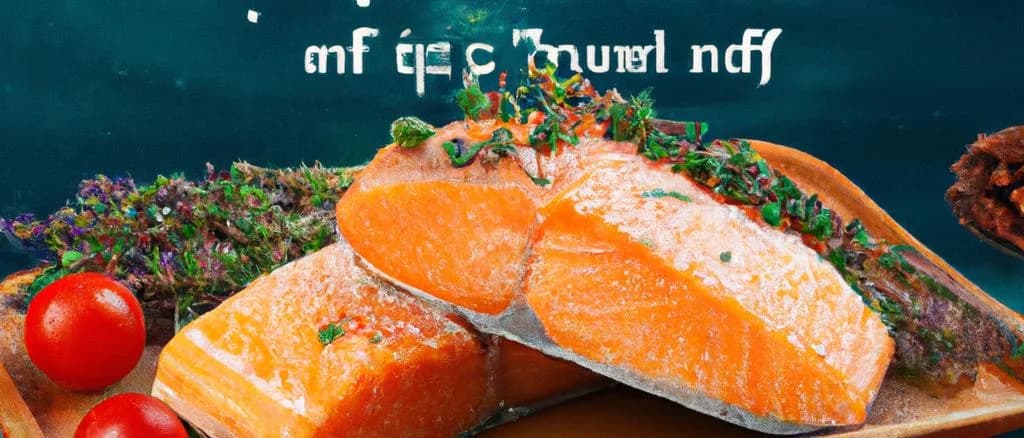 Cooked Salmon Variations on Rustic Wooden Background