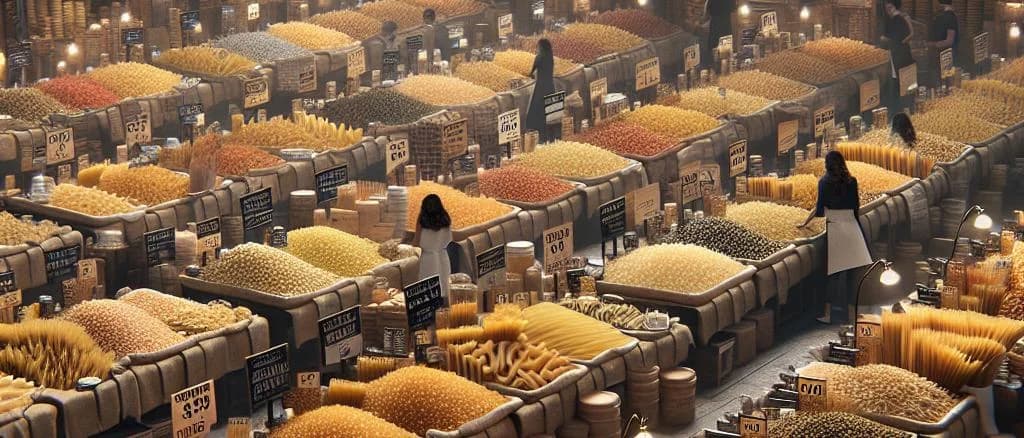 corn pasta packaging variations