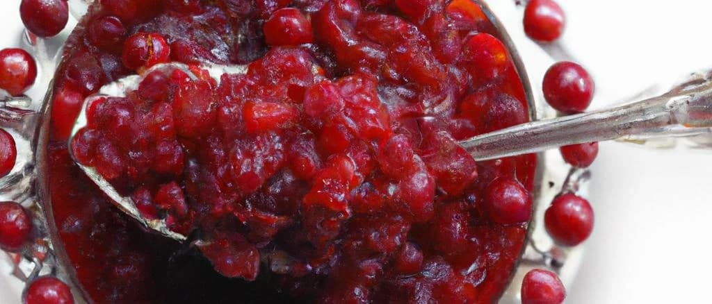 Cranberry sauces in various packaging with natural backgrounds