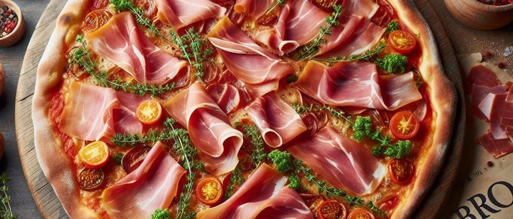 Cured Ham Pizza Variations with Custom Packaging Options