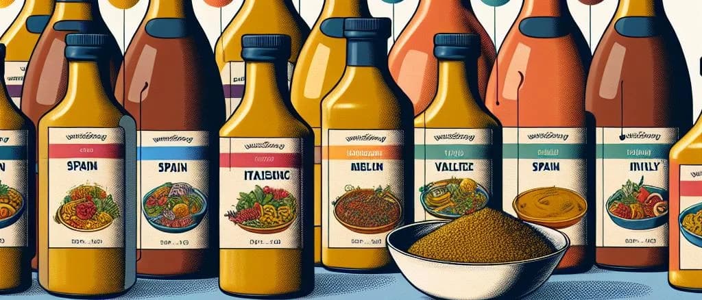 Various curry sauce jars with vibrant labels in different flavors