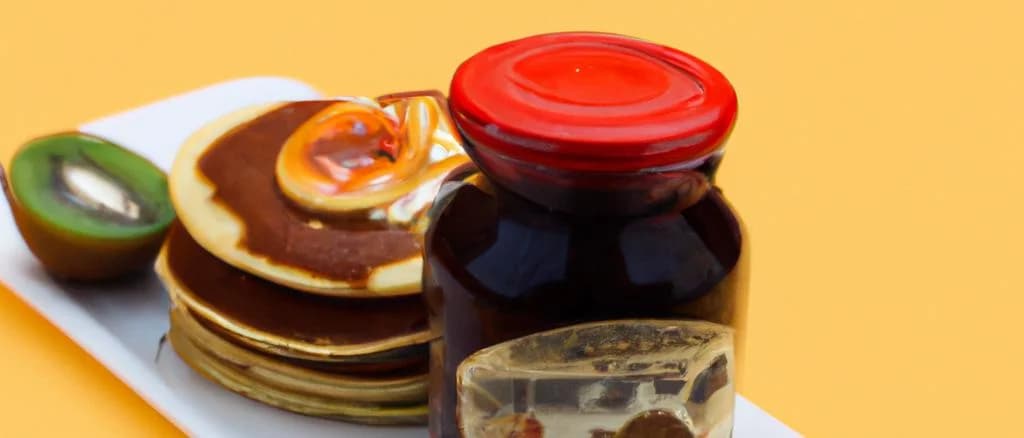 Assorted date syrups in varying bottles and packaging on a wooden background