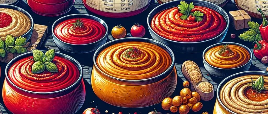 gourmet-dip-varieties-on-a-wooden-board