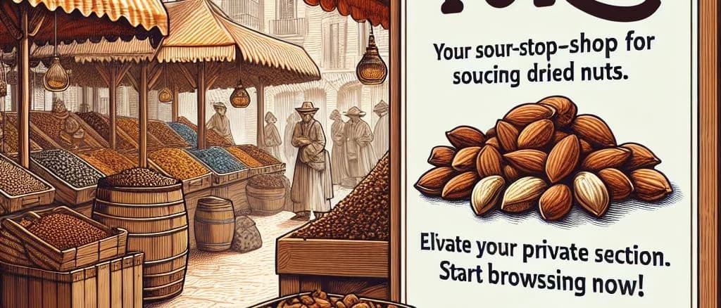 Assortment of dried nuts with varied packaging options