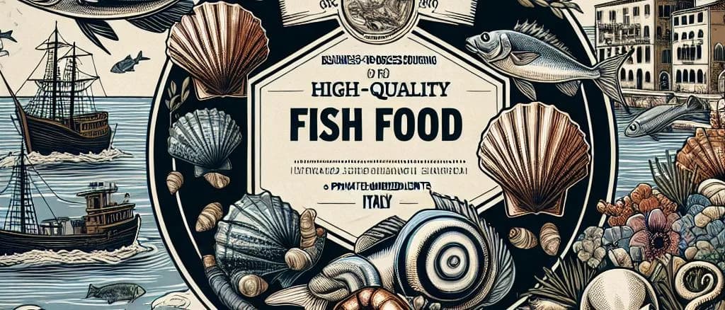 assorted fish food variations with customized packaging in different flavors