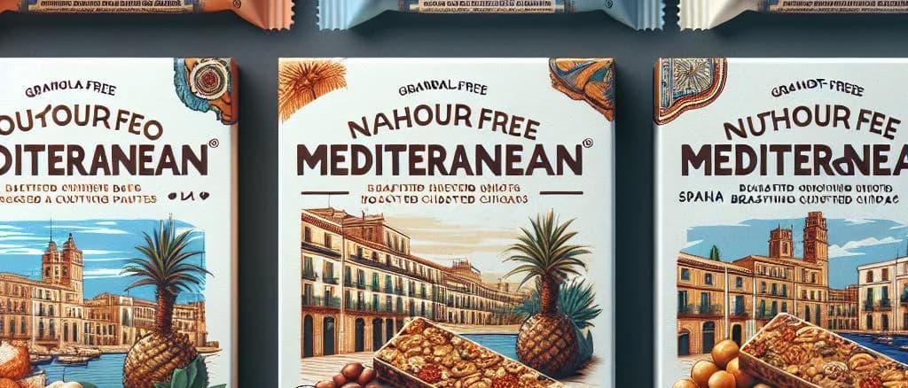 assorted nut-free snacks in eco-friendly packaging on a wooden table