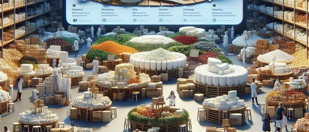 variety of fresh cheese products with diverse packaging options