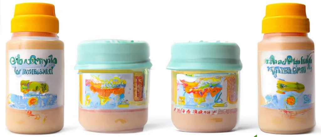 colorful packaging of baby food options suitable for babies from 8 months