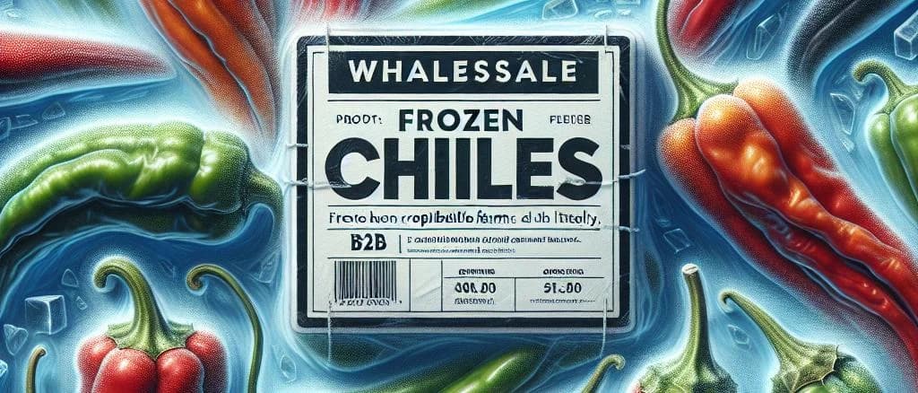 Assorted frozen chili variations on display with vibrant packaging