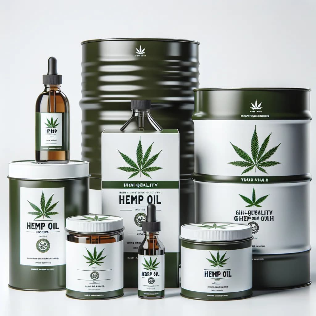 premium hemp oil in various packaging for b2b sourcing