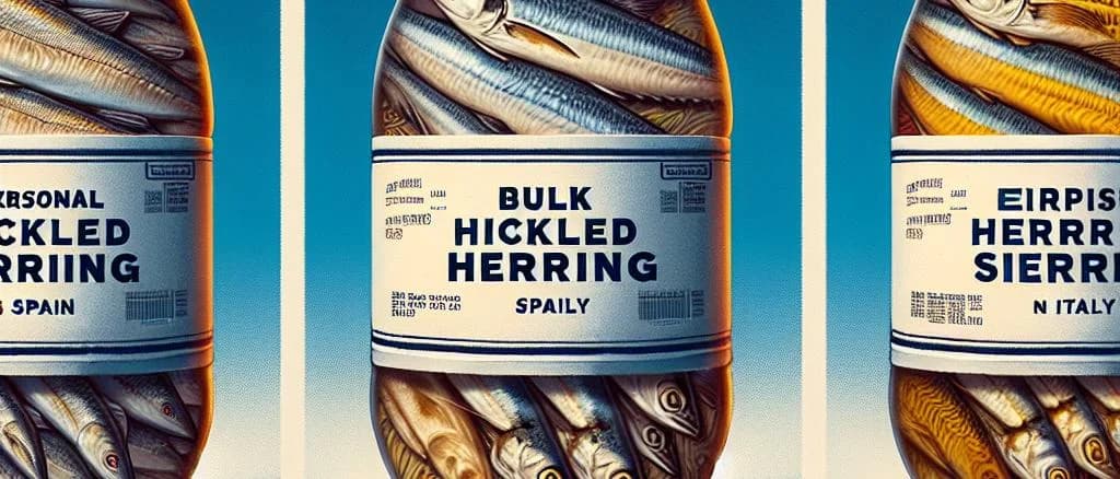 Selection of Herring Products in Various Packaging