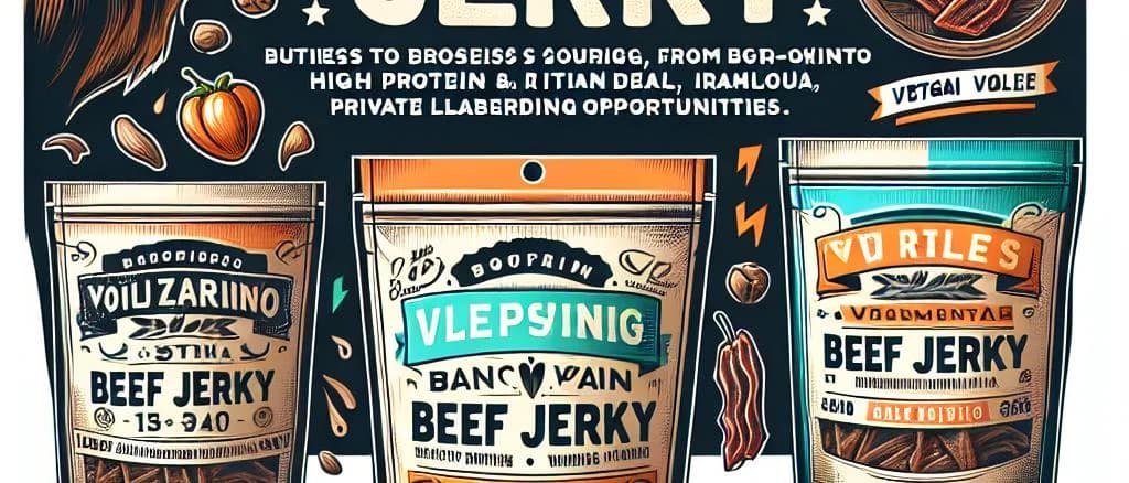 high protein products on a rustic wooden background, featuring various packaging styles and colors