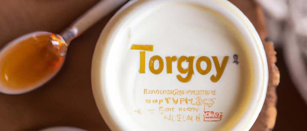 Various jars of honey yogurt with different flavor infusions in an elegant display, set against a rustic wooden background