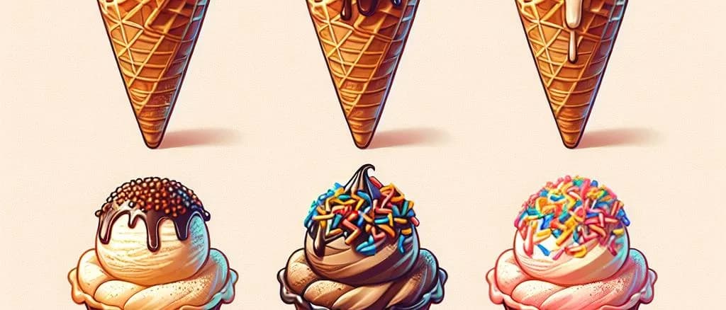 variety of artisanal ice cream tubs with different flavors and packaging