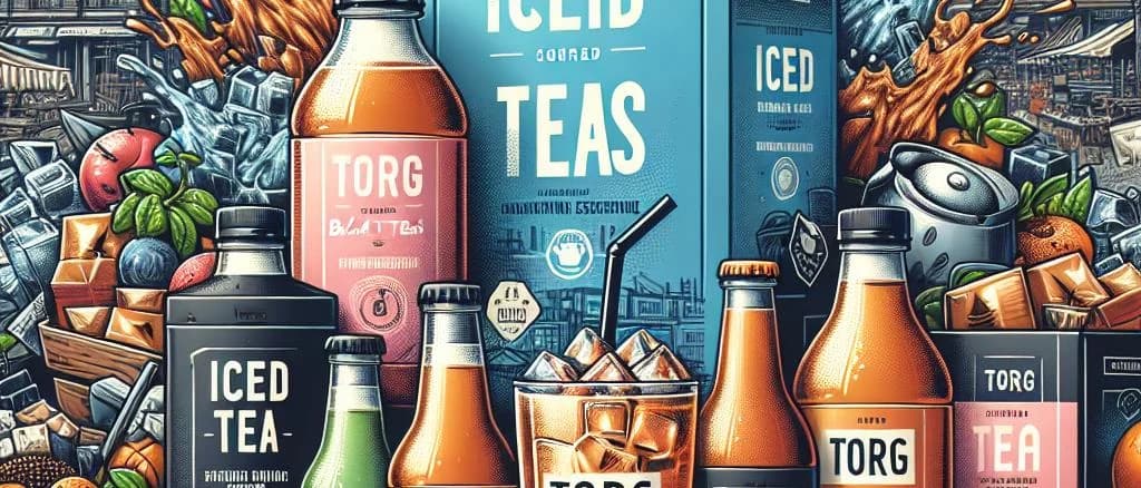 various ice tea products with different packaging on a countertop