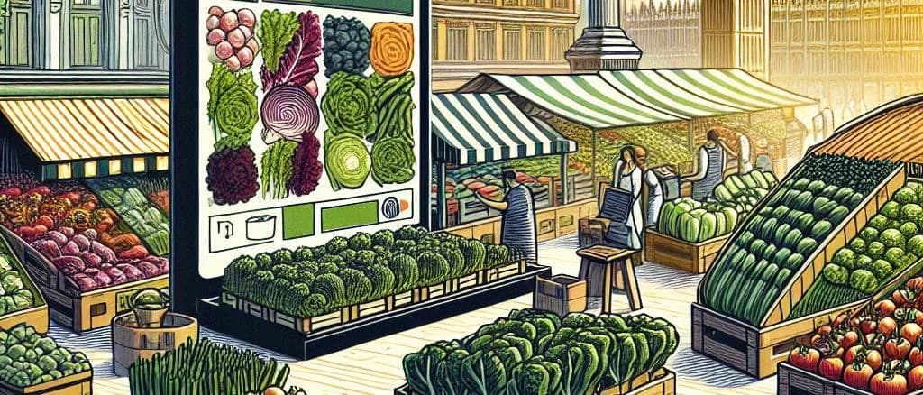 varieties of fresh leaf vegetables with different packaging