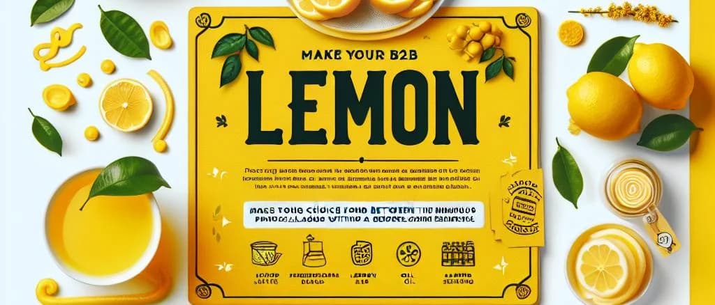 Fresh lemons with varied packaging in a vibrant citrus orchard setting