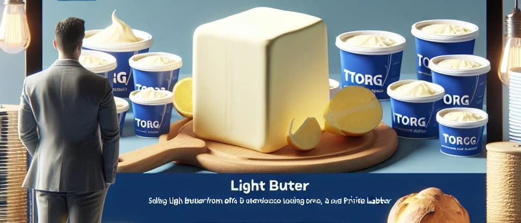 Assortment of light butter variations with vibrant background