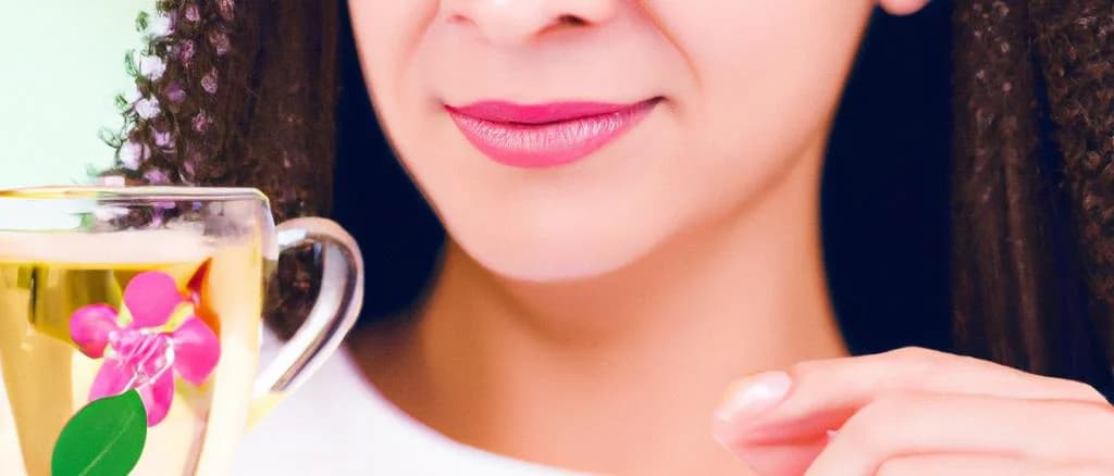 Various organic limeflower tea packaging with vibrant nature background