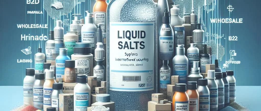 liquid salts in various packaging options and backgrounds