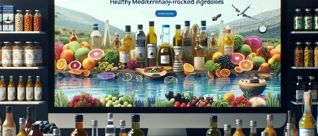 varieties of low calorie food and beverage products on display