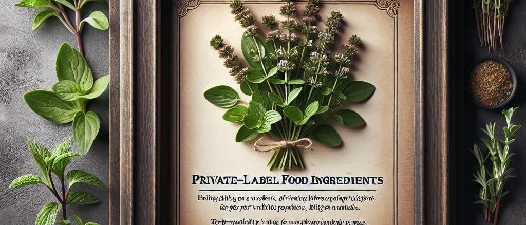 Assorted marjoram spice packages on wooden background