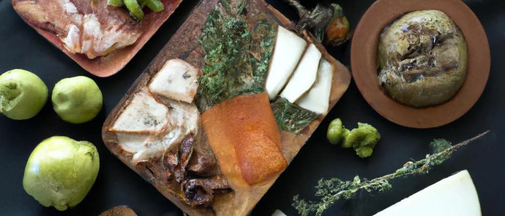 Various Maroilles cheese variations on rustic wooden backgrounds