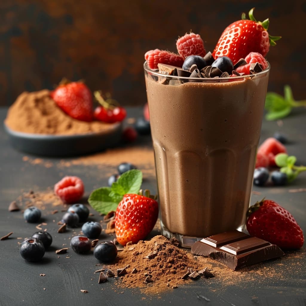 various meal replacement powder packages against a neutral background