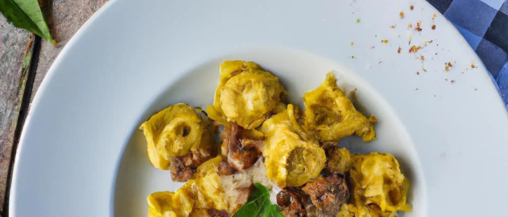 various meat tortellinis on a wooden board with different packaging options