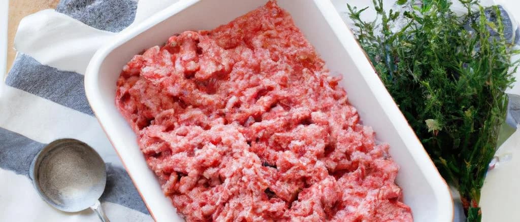 variety of minced meat products on display