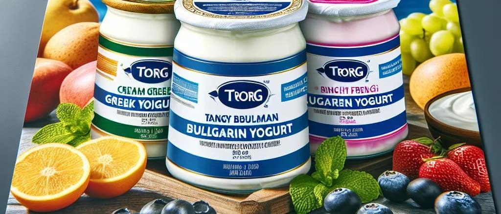 assortment of mixed yogurt flavors in various packaging options